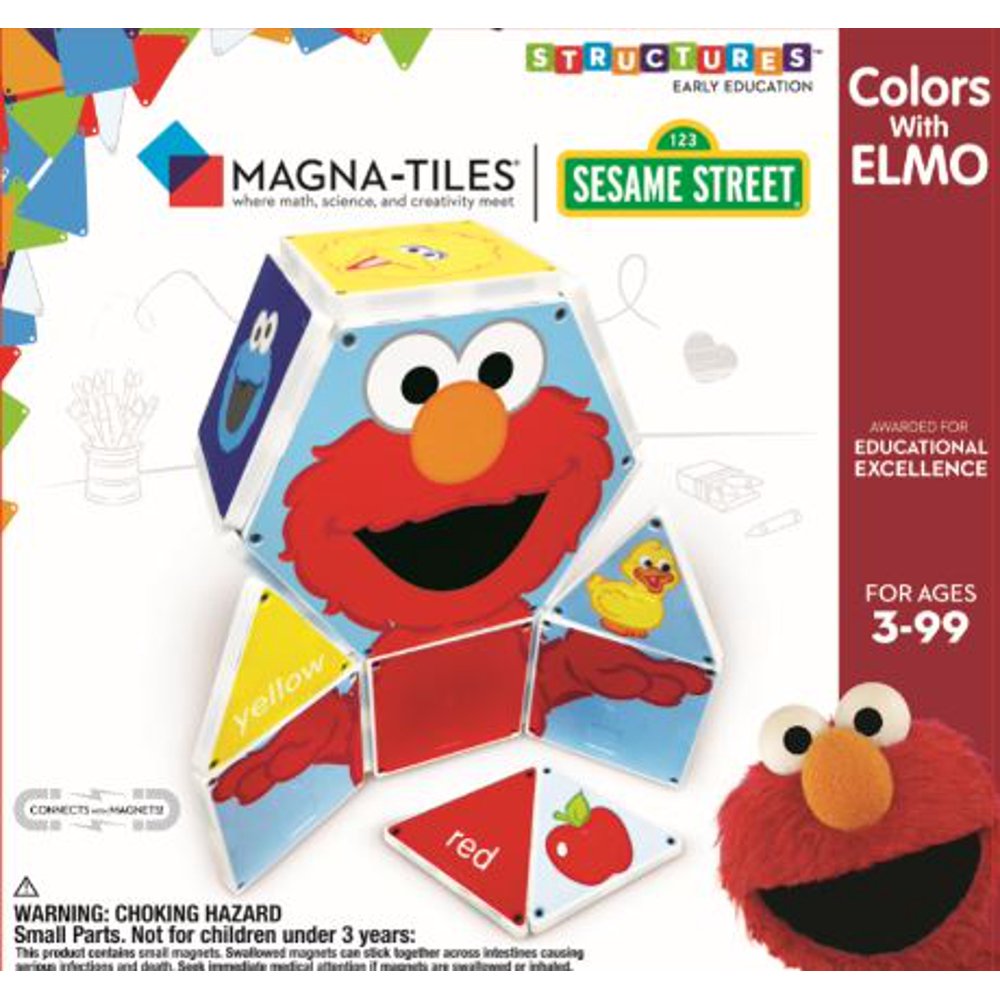 MagnaTiles Sesame Street Colors with Elmo Structure Set by CreateOn