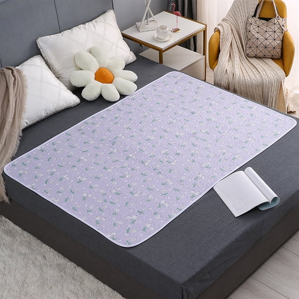 Protector de cama impermeable y lavable para la incontinencia | Protector de cama grande de 140 x 100 cm | Protector reutilizable para la incontinencia en la cama para personas mayores, adult