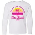 thumbnail image 3 of Inktastic Summer Enjoy the Sunshine Vero Beach Florida in Pink Long Sleeve Youth T-Shirt, 3 of 5