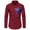 Wine, variant on JURANMO Men's Dressy Shirts Long Sleeve Lapel Button Shirts Luxury Printed Slim Fit Wedding Guest Shirts Deals of the Day White XL