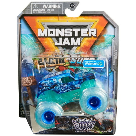 Monster Jam 1:64 Earth Vs. Surf Son-uva Digger (Walmart Exclusive)