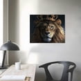 thumbnail image 4 of Nawypu Lion Canvas wall Art Black and White Abstract King Lion with Crown Wall Decoration Animal Lion Head Portrait Living Room Bedroom Bathroom Kids Room Decoration Gift Wall Decor Painting, 4 of 6