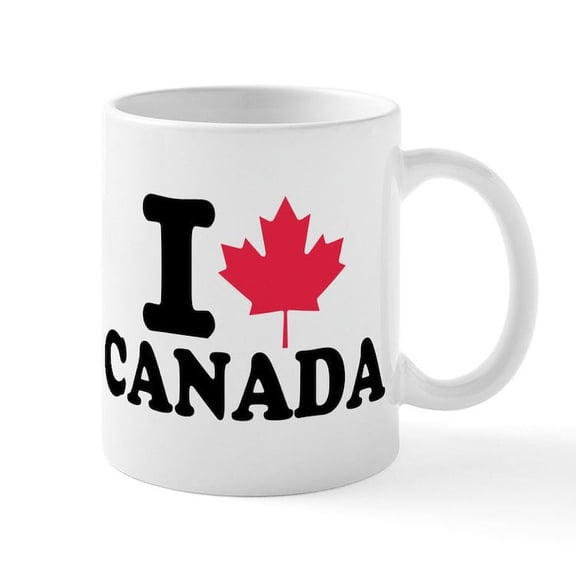 CafePress - I Love Canada Mug - 11 oz Ceramic Mug - Novelty Coffee Tea Cup