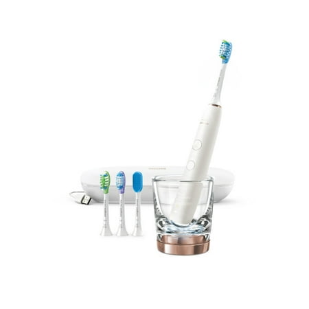 Philips Sonicare Diamond Clean Smart Electric Rechargeable Toothbrush for Complete Oral Care, 9500 Series - HX9924/61, Rose (Best Way To Clean White Gold And Diamonds)
