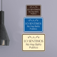 thumbnail image 4 of Signs ByLITA Classic Framed Lo Sentimos No Hay Baño Publico Sign (Black Gold) - Large, 4 of 8