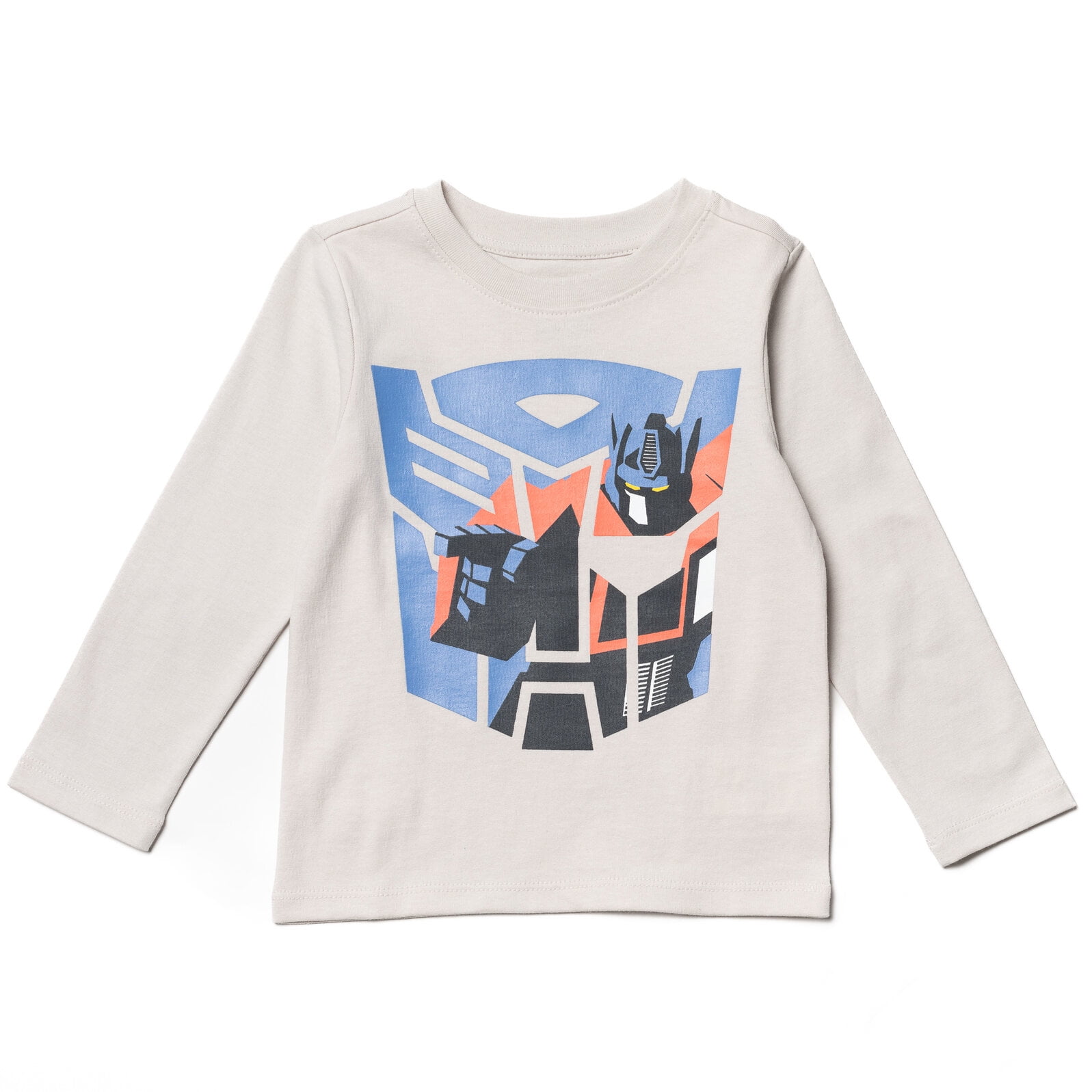 Transformers Optimus Prime Big Boys Fleece 2 Pack Long Sleeve T-Shirts Toddler to Big Kid