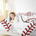 thumbnail image 4 of Manfei Monogrammed D Theme Queen Comforter Set,Baseball Gamer Bedding Sets,Ball Sport Game Bedding Comforter Set For Boy Teens,Ultra Soft Bedroom Decor Reversible,3 Pieces, 4 of 8