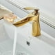 thumbnail image 3 of Bathroom Sink Faucet Single Handle Brass Gold Chrome Gold Finish Single Handle with Sink, 3 of 4