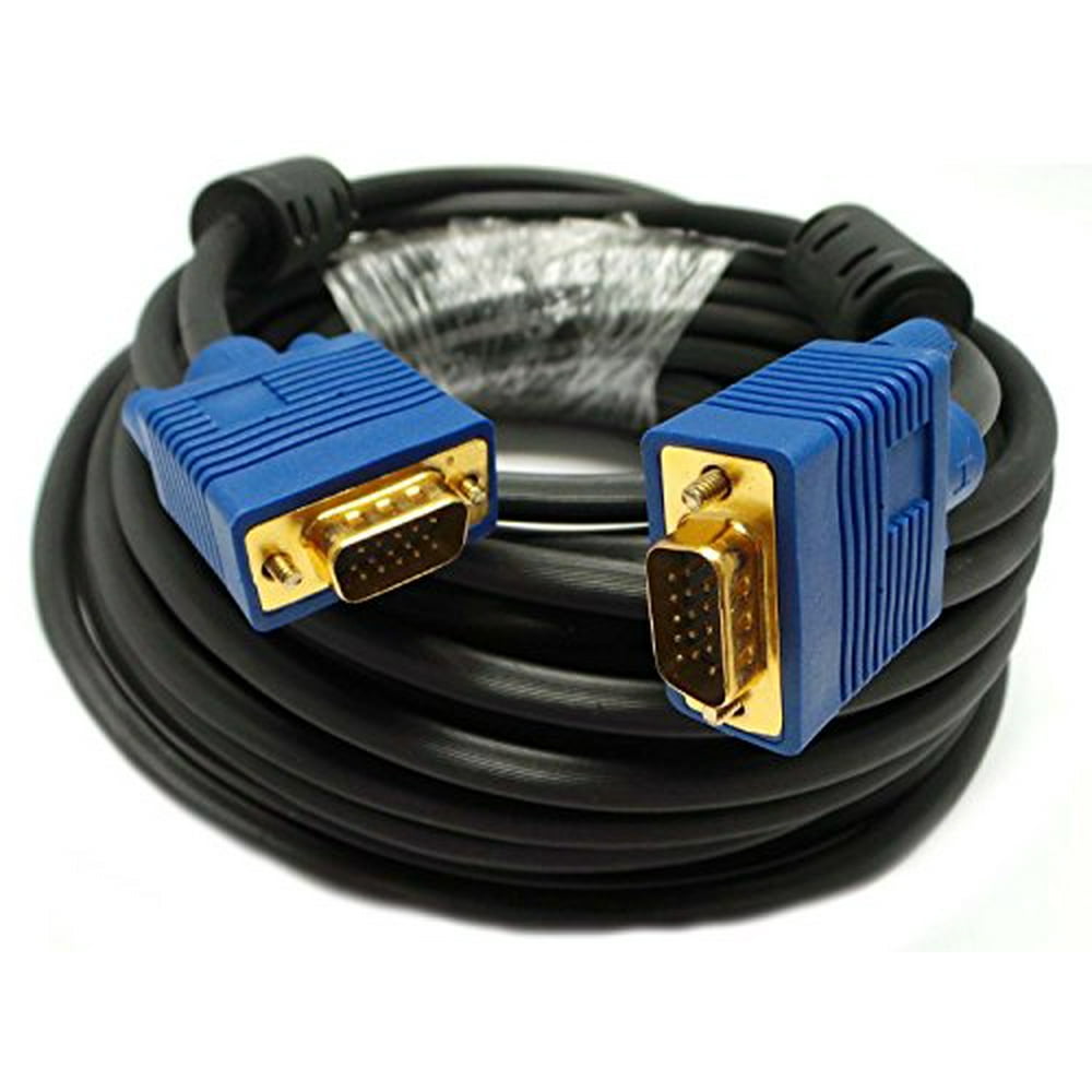Importer520 Blue Connectors HD15 Male to Male SVGA VGA Long Video