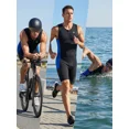 thumbnail image 6 of Qualidyne Men's Sleeveless Triathlon Suit,One-Piece Padded Trisuit for Swim Bike Run with 2 Mesh Pockets, 6 of 8