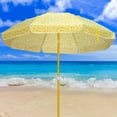 thumbnail image 2 of National Arbre BD40-WFBS007Y-1 Parasol de Plage de Luxe 7 Pieds, Fleurs Jaunes, 2 of 2