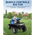 thumbnail image 2 of 12V Kids Electric 4-Wheeler ATV – Battery-Powered Ride-On Toy with Dual Motors, Remote Control, LED Lights, USB Music, Volume Control, Educational Features –white, 2 of 6