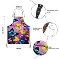 thumbnail image 3 of Purple Yellow Blue Butterfly Pattern Kids Aprons for Girls and Boys,Adjustable Neck Strap Toddler Aprons for Kids Cooking Baking, 3 of 6