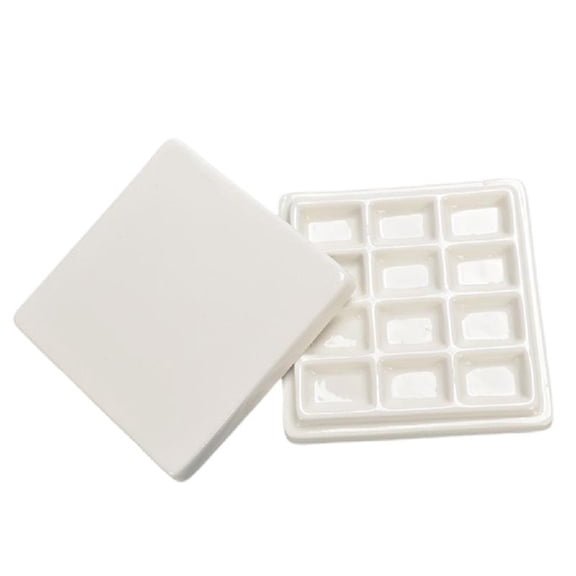 12 Grids Ceramic Artist Paint Ceramic Mixing Tray Watercolour Paints for Painter