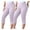 Pink, variant on 2Pc Women Capri Pants Plus Size Stretch Knee Length Leggings Elastic Waist Casual Summer Ladies Pull On Capris