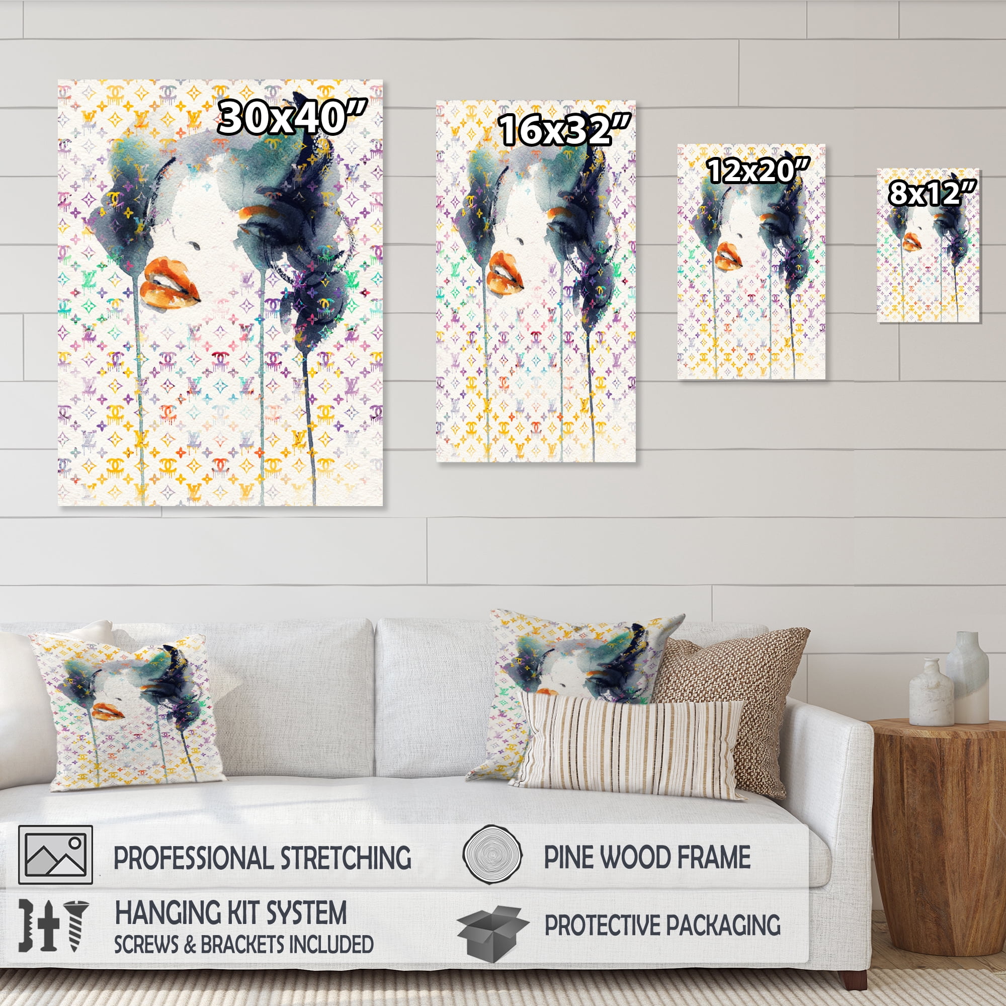 Designart High Fashion Female Sketch I Canvas Wall Art