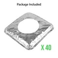 thumbnail image 6 of 40pcs Aluminum Foil Square Stove Burner Covers, 7.95in Disposable Gas Burner Liners, Gas Range Protectors, Stove Top Foil Bib Liners to Catch Oil, Grease, and Food Spills, 6 of 8