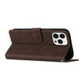 thumbnail image 3 of Wallet Case for iPhone 14 Pro Max, PU Leather Flip Case Card Slots Holder, Anti-falling Anti-fingerprint Classic Kickstand Book Folding Folio Cover with Wrist Strap for 6.7 Inch, Brown, 3 of 10