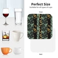 thumbnail image 6 of Honeii Lilies Flowers print Leather Coaster Set of 4, ideal for safeguarding your furniture from drinks spills and effortless cleanup-Square, 6 of 6