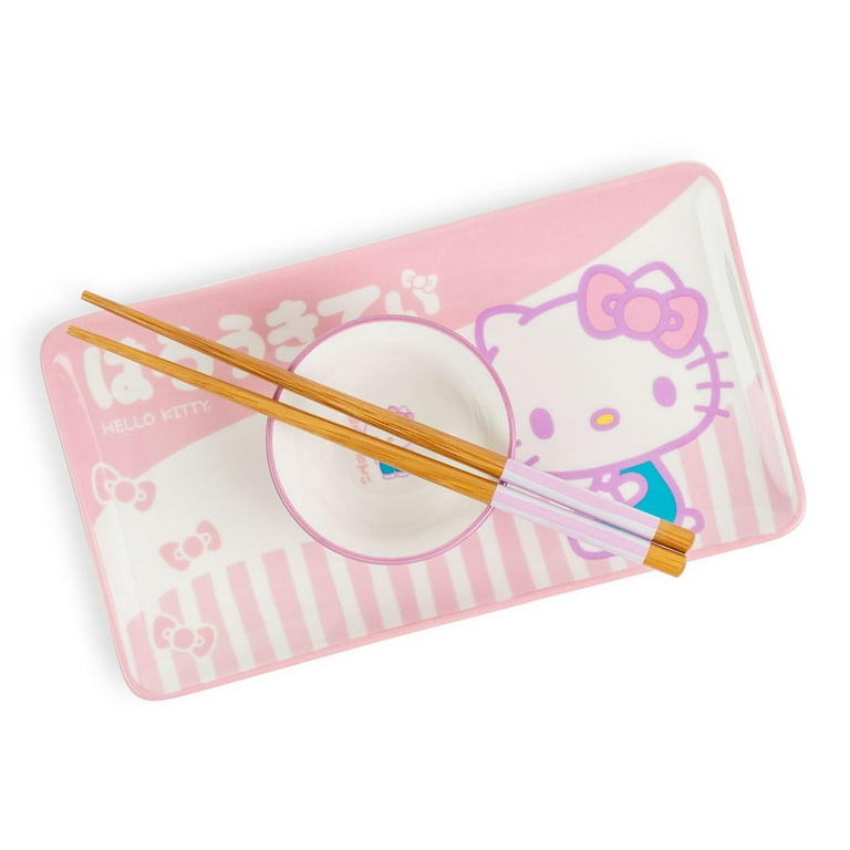 Sanrio Hello Kitty Kids Learning Chopsticks and Spoon Set with Case