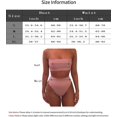 thumbnail image 5 of HLSOHJP Women's Bandeau Swimsuit Sleeveless Tube Top High Waist Shorts Two Piece Bikini Sets Push Up Wrap Beachwear, 5 of 5