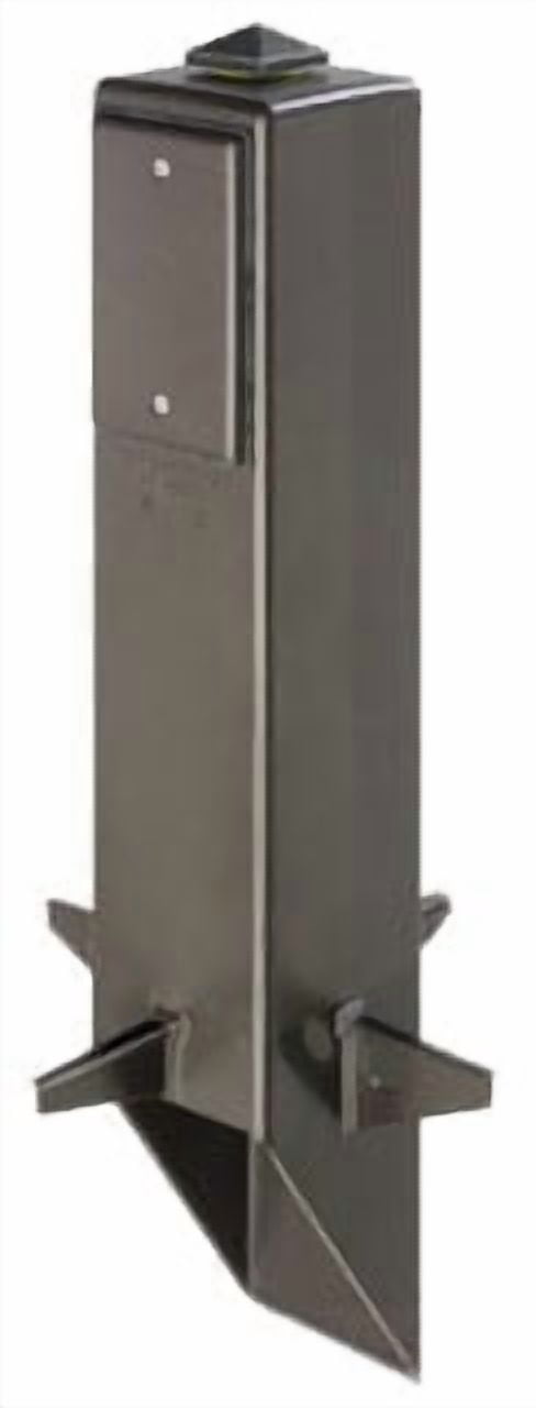 OUTDOOR LIGHT FIXTURE WITH GFCI SUPPORT POST 19-1/2 IN. BLACK