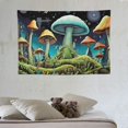 thumbnail image 3 of Mushrooms Decor Tapestry 60x40 Inch Hippie Mushroom Frog Tapestry Trippy plant Wall tapestry for Bedroom College Dorm Tapestries, 3 of 7