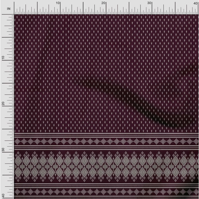 Soimoi Tissu en Rayonne Imprimé Géométrique au Mètre 56 Pouces de Large