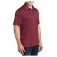 thumbnail image 4 of Yellow Rooster Men's Heather Contender Polyester Polo Cardinal Heather 2XL, 4 of 8