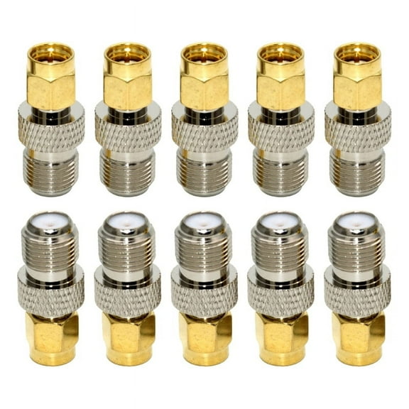 Qisuw Precise SMA Coaxial Cable Connector SMA Male to F Female RF Coaxial Adapter RF Converter for Stable Connections