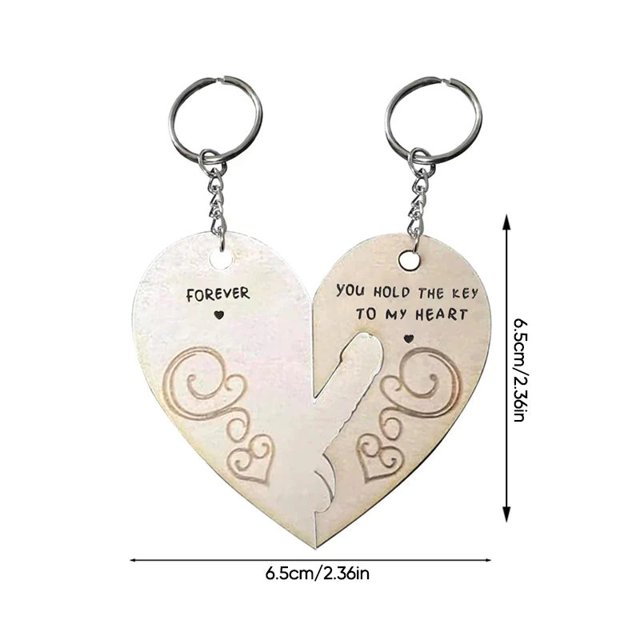 Rompecabezas en forma de corazón, llavero a juego, llavero, cumpleaños, aniversario, regalo de San Valentín