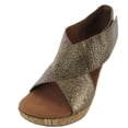 thumbnail image 4 of Gentle Souls Womens Sun Dae Peep-Toe Pump Shoe, Antique Gold, US 10, 4 of 4