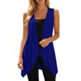 thumbnail image 2 of Sleeveless Vest for Women Summer Casual Open Front Irregular Hem Lightweight Cardigans Beach Coverups, 2 of 5