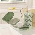 thumbnail image 3 of Pot Lid Organizer For Cabinet 3-Tier Multi-functional Pot Cover Green, 3 of 5