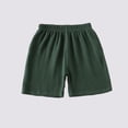 thumbnail image 3 of Miluxas Boys Shorts Cotton Linen Summer Loose Shorts Elastic Waist Solid Jogger Short Pants Green 2-3 Years, 3 of 3