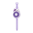 thumbnail image 2 of Personal Fan with Wrist Strap, Cute Cat Shaped Wrist Fan, USB Rechargeable Wearable Watch Fan, 3 Speed Adjustable Portable Mini Fan with Foldable Head for Outdoor Travel and Daily Use, Purple, 2 of 7