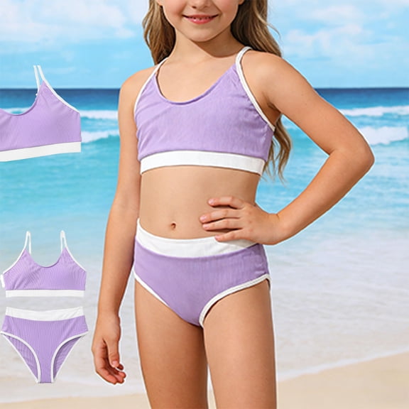 Kids Swimsuit Girls Girls Swimsuit With Shorts Two Piece Bathing Suit Girls Girls Swimsuit Size 3-5 Years