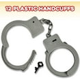 thumbnail image 4 of ArtCreativity Plastic Toy Handcuffs Set - Set of 12- Police Toys, Party Favor Ages 3+, 4 of 4