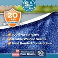 thumbnail image 2 of SmartLine 16' x 24' Oval Sunlight Overlap Above Ground Swimming Pool Liner, 48/52" H, 20 Gauge, 2 of 5