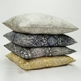 thumbnail image 3 of Leone Damask Dark Gray Throw Pillow 21x21 Inch Square Cotton with Polyfill Insert, 3 of 3
