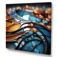thumbnail image 2 of Designart "Fractal Wave in Gold and Emerald II" Abstract Wall Art - Modern Emerald Abstract Fractal Bedroom Canvas Wall Art, 2 of 6