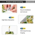 thumbnail image 4 of Summer Fruit Avocado Sink Splash Guard for Faucet 2 Packs Faucet Absorbent Mats, Exotic Color Leaves Faucet Handle Drip Catcher Quickly Drying Mat for Kitchen Counter Bathroom, 14.9"x5.5", 4 of 7