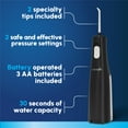 thumbnail image 3 of Waterpik Cordless Express Portable Water Flosser with 2 Settings, 2 Tips, ADA Accepted, Black, 3 of 10