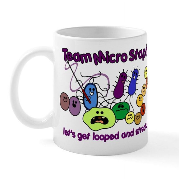 CafePress - I Love Bacteria Mug - 11 oz Ceramic Mug - Novelty Coffee Tea Cup