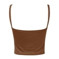 thumbnail image 5 of Rhuody Women'S Tank Tops Spaghetti Strap Round Neck Slim Fit Cropped Camisole Stretchy Sleeveless Summer T Shirt Fashion Wear 3Xl Red, 5 of 6