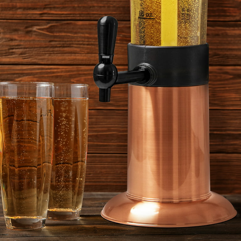 Sold **. Hammer + Axe Beer Tower Drink Dispenser with Pro-Pour Tap and  Freeze Tube to Keep Beverages Ice Cold, Perfect for Parties and…