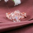 thumbnail image 3 of 18K Rose Gold Filled AAA Cz Wedding Rose Flower Band Womens 925 Silver Size 6-10, 3 of 6