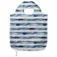 thumbnail image 1 of Harbour Stripe Reusable Portable Bag, Watercolor Style Paintbrush Stripes Sea Marine Life Lines Image, Fabric Market Bag Sturdy Easy to Clean Foldable Slim Design, Night Blue White, by Ambesonne, 1 of 4