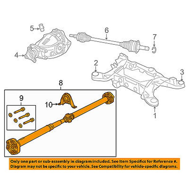 Dodge Chrysler Oem 15 16 Challenger Rear Drive Shaft 52123974ah Walmart Com