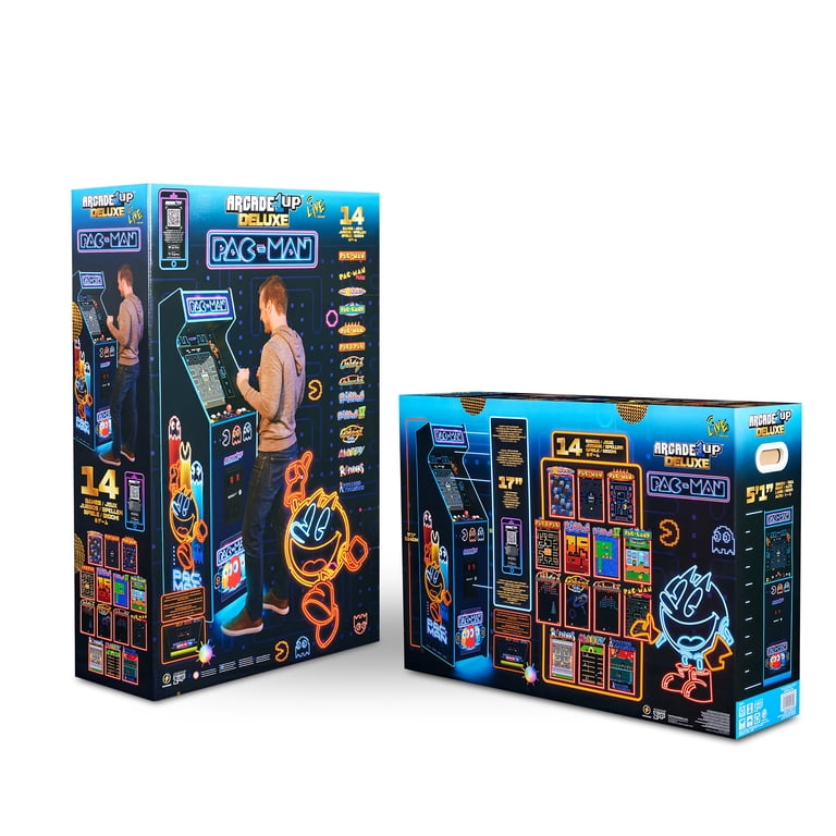 Arcade1Up Pac-Man Deluxe Arcade Machine with 14 Games Included, 5